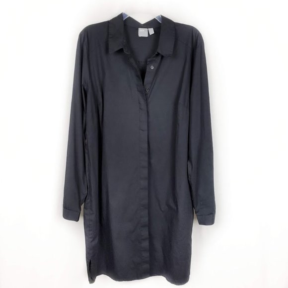 ASOS Dresses & Skirts - Asos collared black button shirt dress size 12